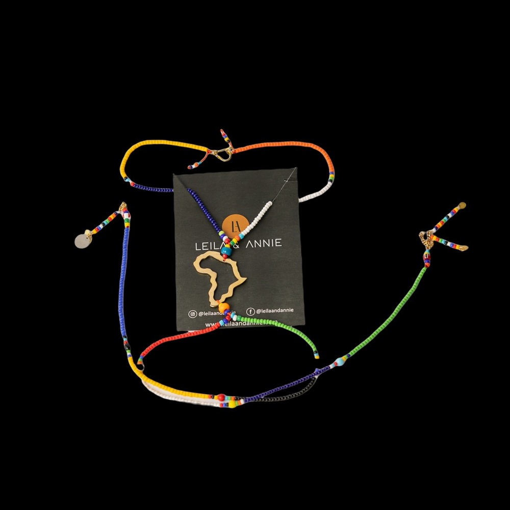 Maasai Africa Map Necklace